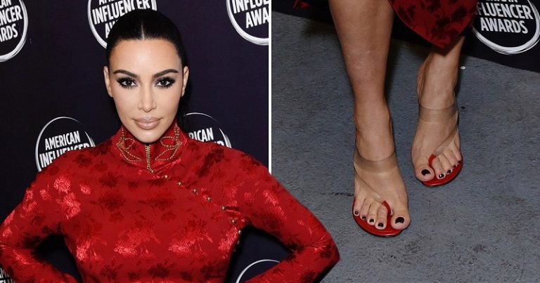 Kim Kardashian feet, shoe size and shoe collection